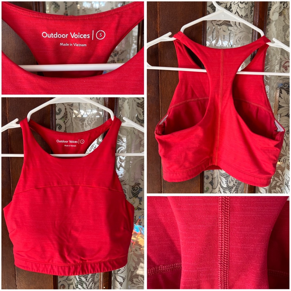 Outdoor Voices Tech Sweat Crop Top Bra